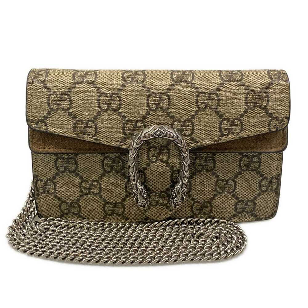 Gucci Dionysus GG Supreme Mini Chain Shoulder Bag Shoulder Bag Beige Brown